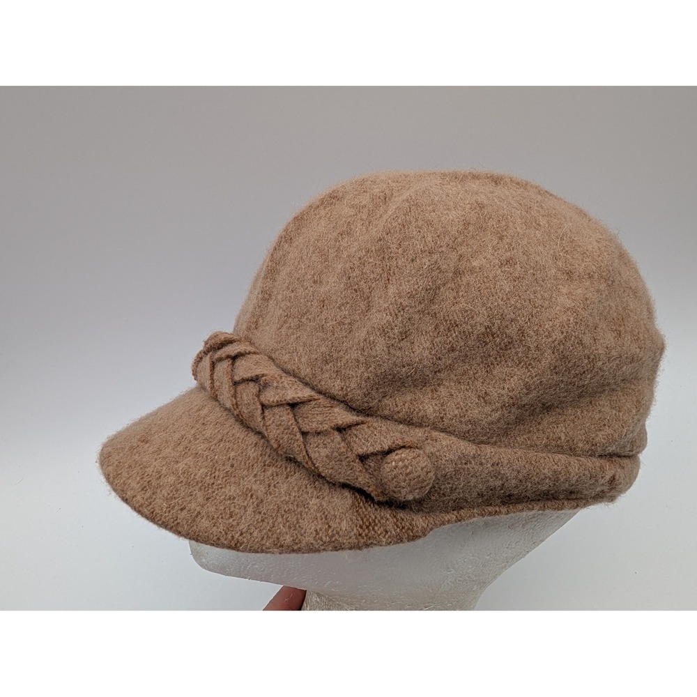 Apt. 9 Womens Brown Wool Blend Braided Newsboy Cap Hat RN110188